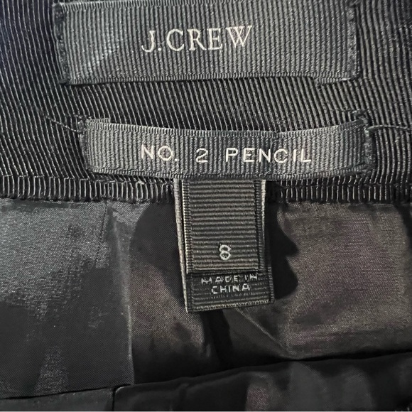 J. Crew No. 2 Pencil skirt in black stretch twill size 8 excellent condition - Picture 11 of 12